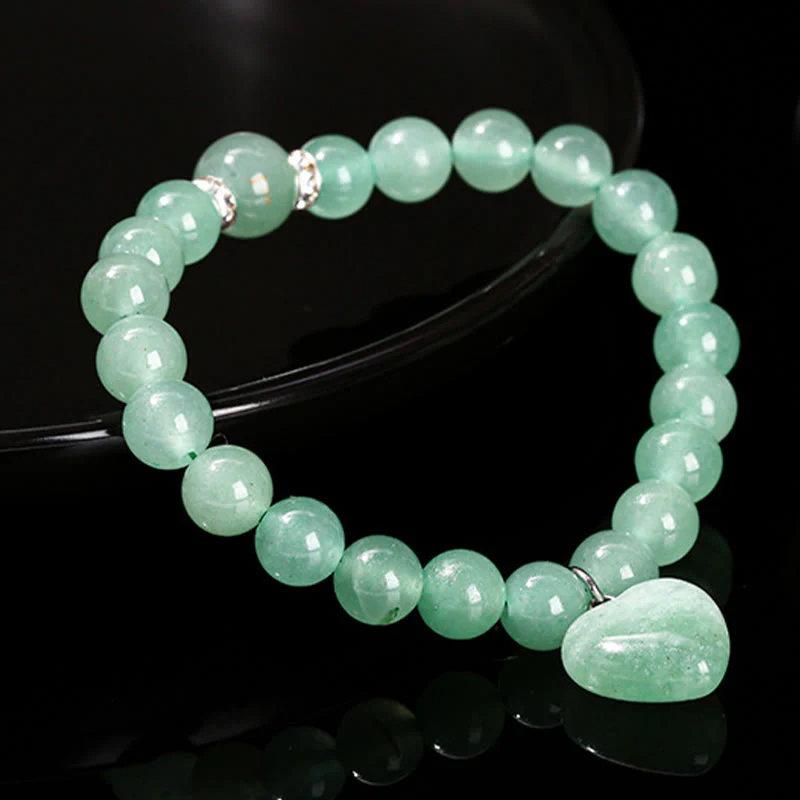 Braccialetto di equilibrio con cuore di amore in avventurina verde cristallo vario Buddha Stones - Image 8