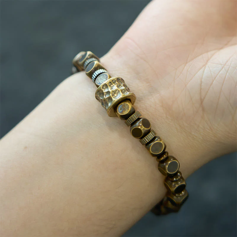 Braccialetto di equilibrio con motivo meteorite in rame Buddha Stones - Image 7