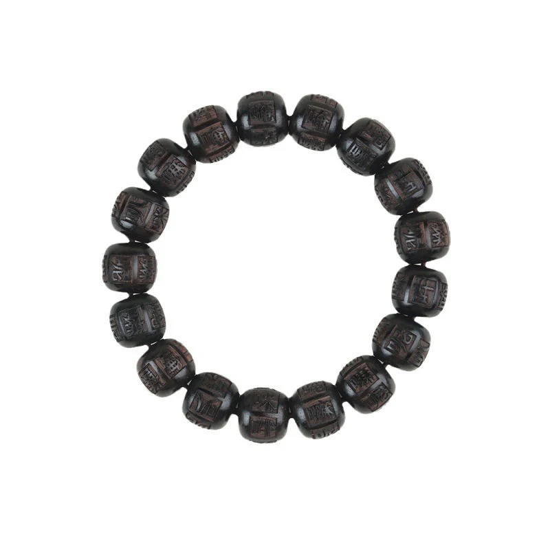 Braccialetto di equilibrio inciso in legno di Buddha Stones tibetano Om Mani Padme Hum - Image 11