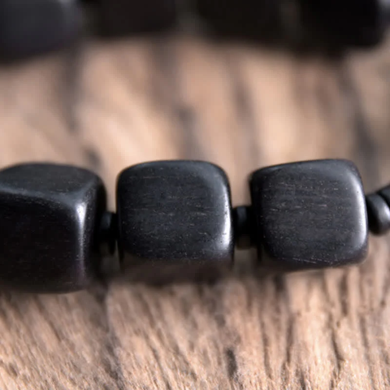 Braccialetto di forza con perline di legno di ebano tibetano Dzi Buddha Stones - Image 10