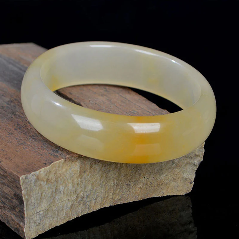 Braccialetto di giada naturale di seta dorata e fortuna - Image 6
