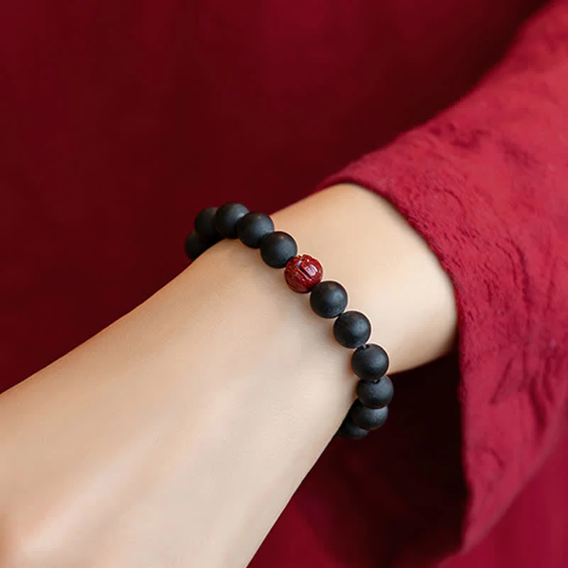 Braccialetto di guarigione Buddha Stones Tibetan Cypress Cinnabar Lotus - Image 3