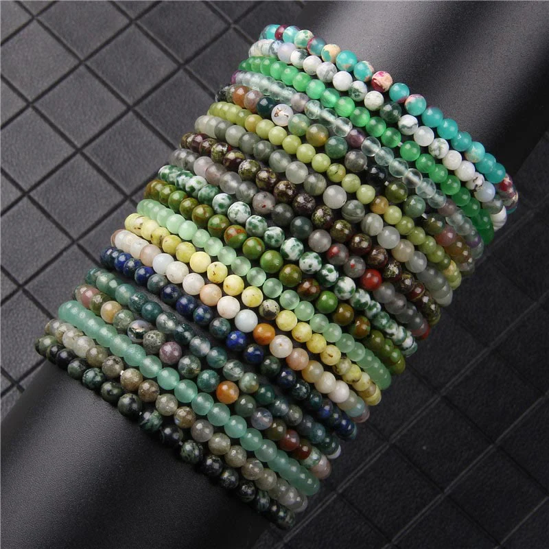 Braccialetto di guarigione con perline di cristallo di varie pietre Buddha Stones da 4 mm - Image 73