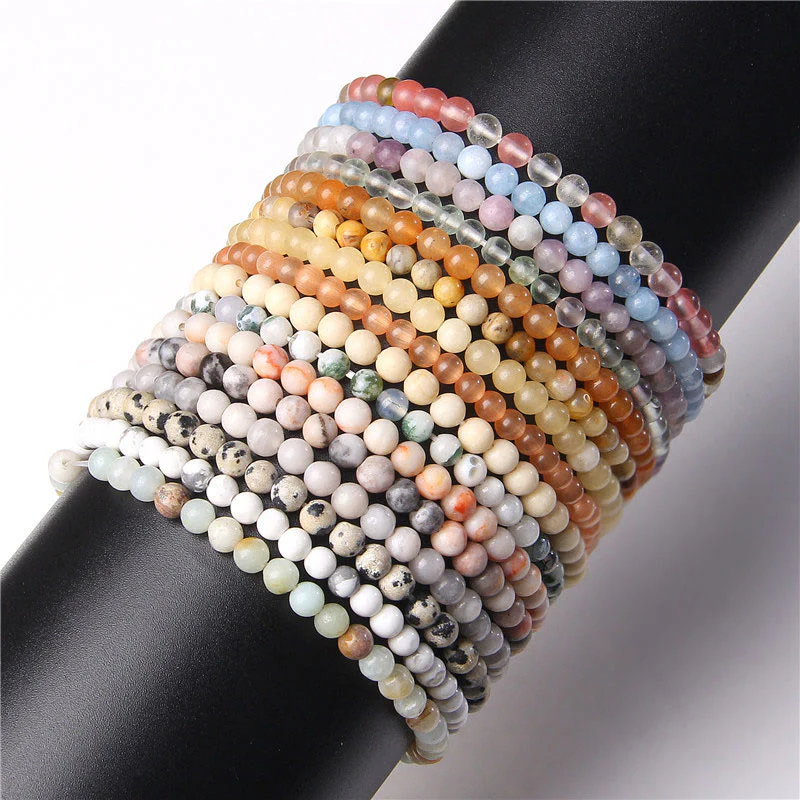 Braccialetto di guarigione con perline di cristallo di varie pietre Buddha Stones da 4 mm - Image 80