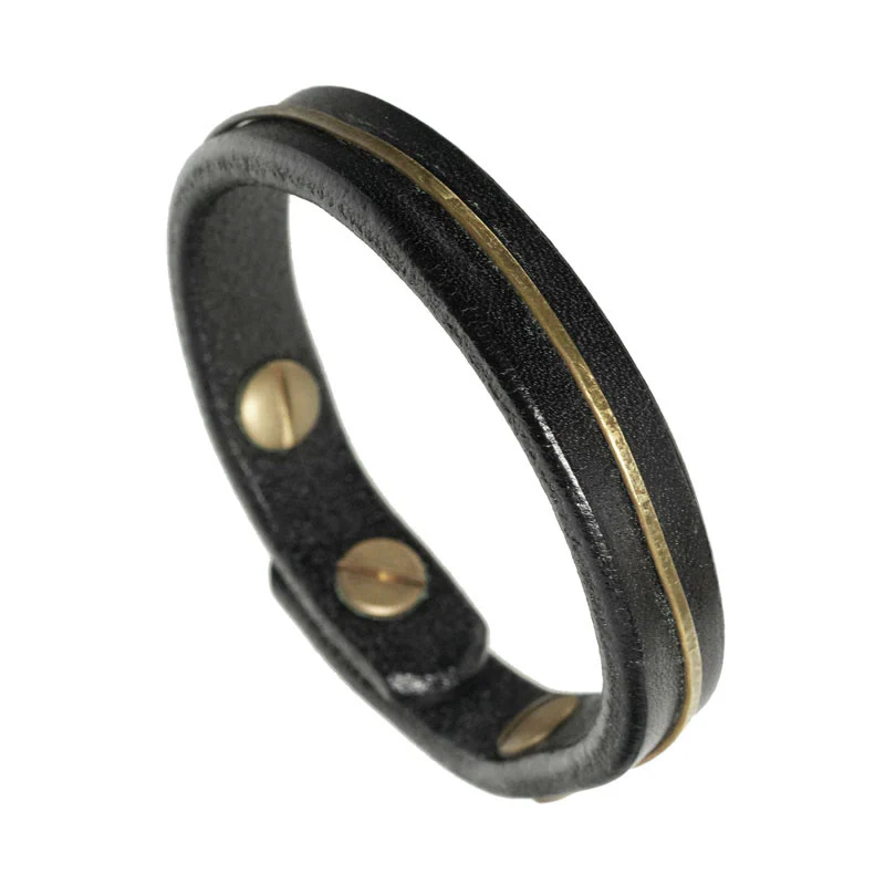 Braccialetto di guarigione in filo di ottone e rame in pelle vintage Buddha Stones - Image 14