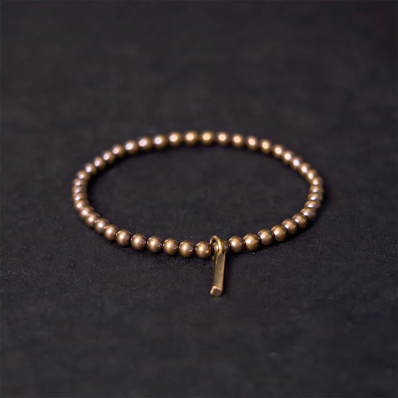 Braccialetto di guarigione per la cura di sé con perline di ottone e rame puro Buddha Stones - Image 2