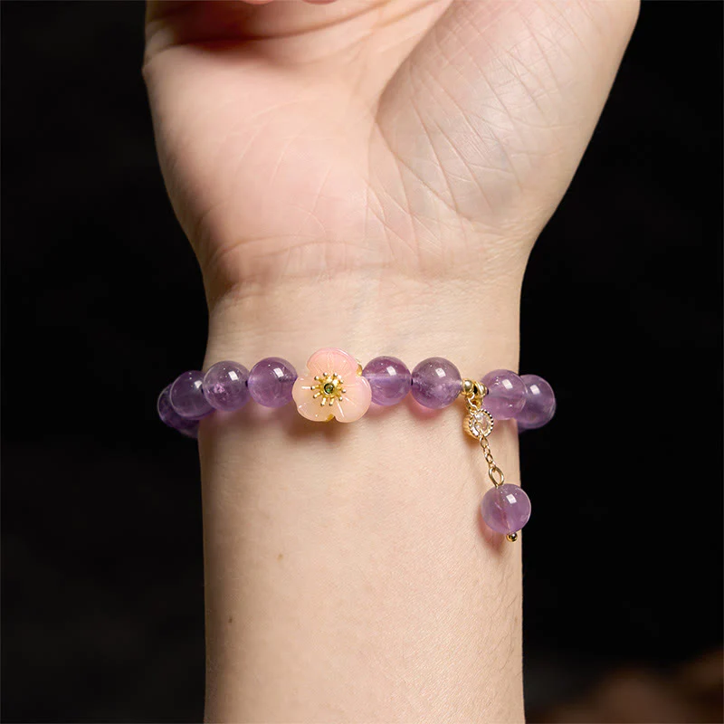 Braccialetto di meditazione Buddha Stones Ametista Peach Blossom Fortune - Image 5