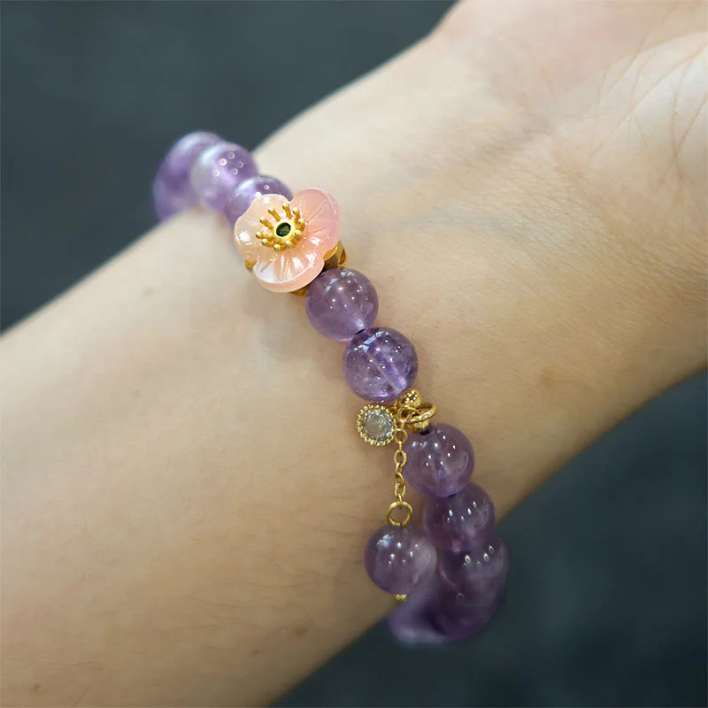 Braccialetto di meditazione Buddha Stones Ametista Peach Blossom Fortune - Image 7