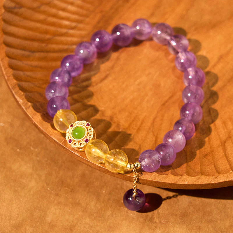 Braccialetto di meditazione Buddha Stones Natural Ametista - Image 10