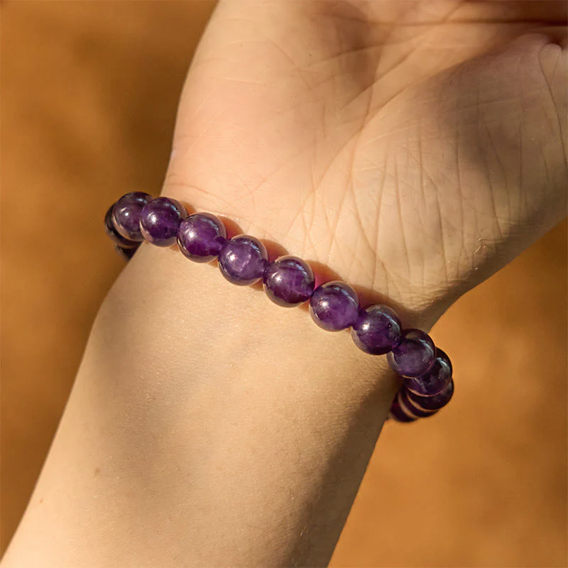 Braccialetto di meditazione per la pace interiore con ametista naturale Buddha Stones - Image 4