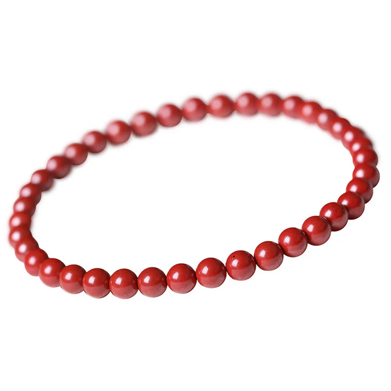 Braccialetto di perle di cinabro e zucca con Buddha Stones e perle di benedizione - Image 12