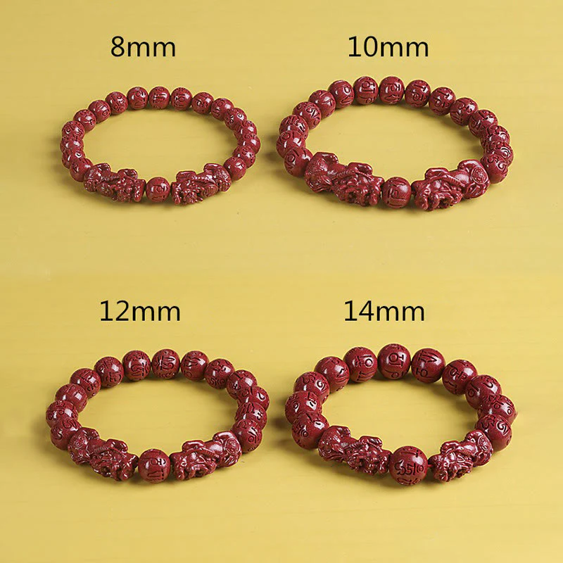 Braccialetto di perline Buddha Stones Natural Double PiXiu Cinnabar Om Mani Padme Hum Wealth Luck - Image 13