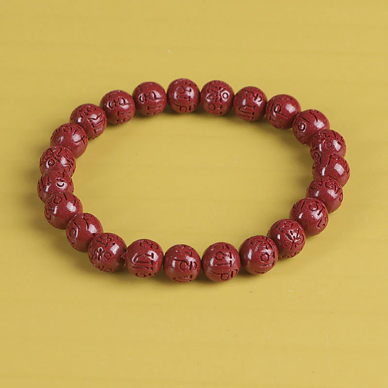 Braccialetto di perline Buddha Stones Natural Double PiXiu Cinnabar Om Mani Padme Hum Wealth Luck - Image 14