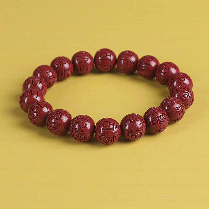 Braccialetto di perline Buddha Stones Natural Double PiXiu Cinnabar Om Mani Padme Hum Wealth Luck - Image 16