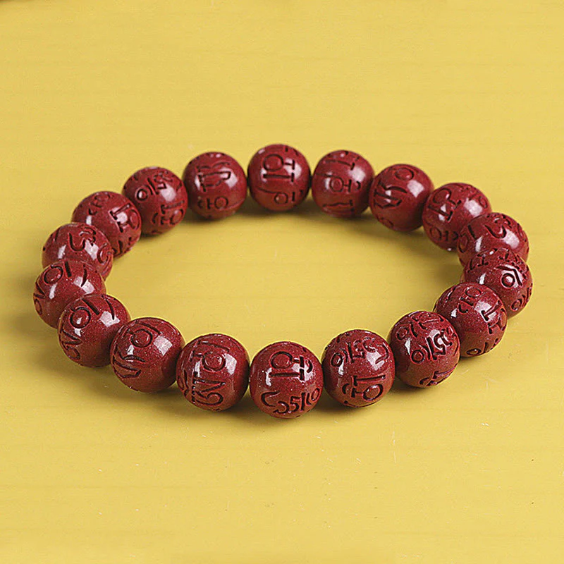 Braccialetto di perline Buddha Stones Natural Double PiXiu Cinnabar Om Mani Padme Hum Wealth Luck - Image 17