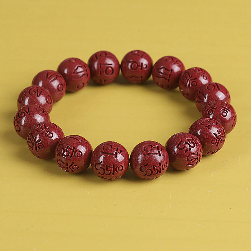 Braccialetto di perline Buddha Stones Natural Double PiXiu Cinnabar Om Mani Padme Hum Wealth Luck - Image 18