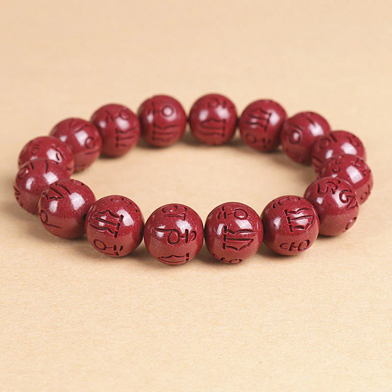Braccialetto di perline Buddha Stones Natural Double PiXiu Cinnabar Om Mani Padme Hum Wealth Luck - Image 19