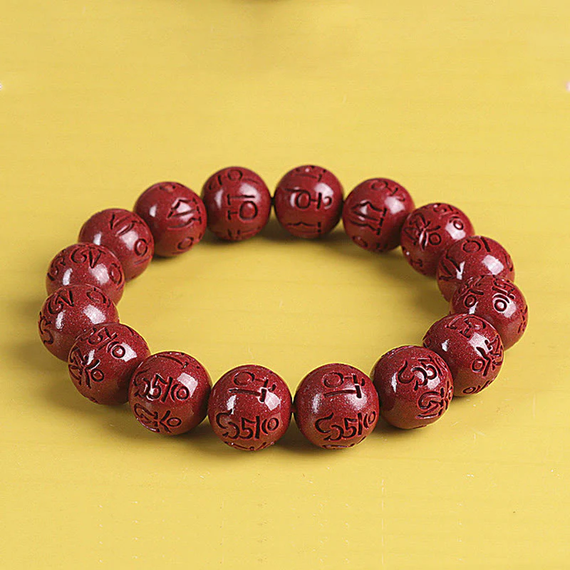 Braccialetto di perline Buddha Stones Natural Double PiXiu Cinnabar Om Mani Padme Hum Wealth Luck - Image 20