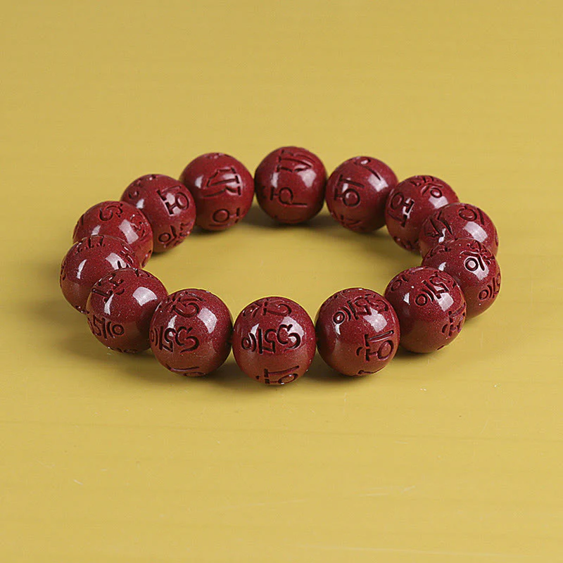 Braccialetto di perline Buddha Stones Natural Double PiXiu Cinnabar Om Mani Padme Hum Wealth Luck - Image 21
