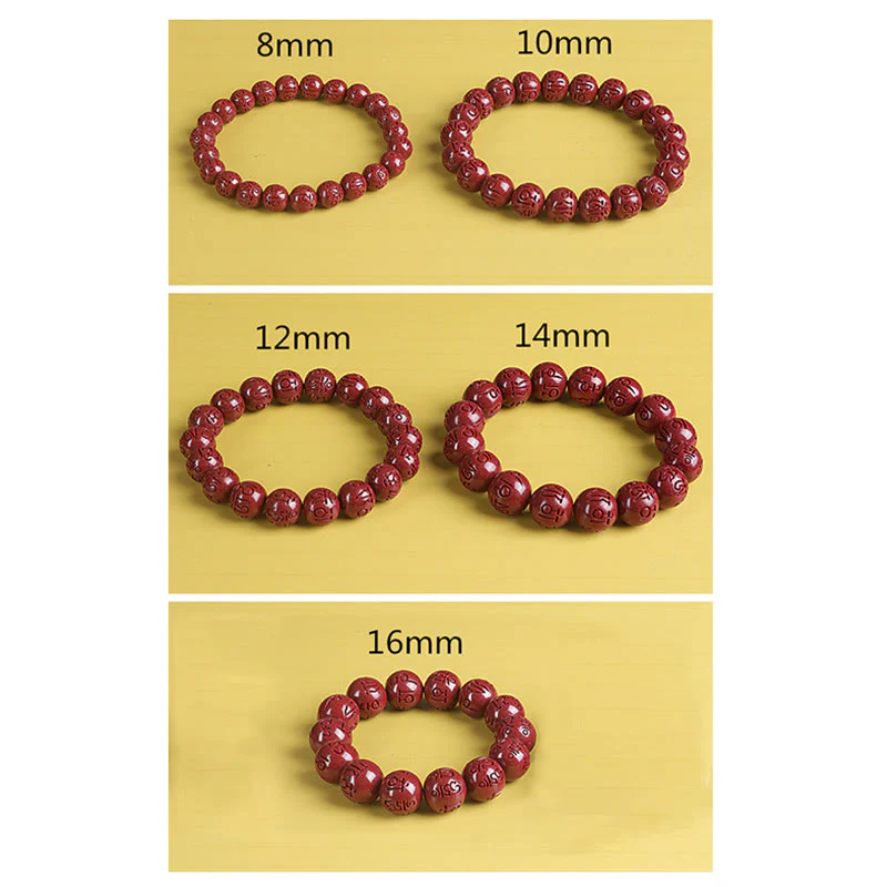 Braccialetto di perline Buddha Stones Natural Double PiXiu Cinnabar Om Mani Padme Hum Wealth Luck - Image 23