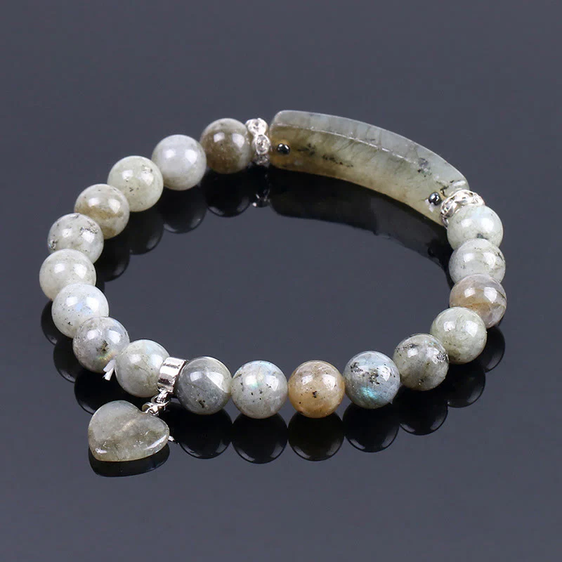 Braccialetto di perline curative con cuore d'amore in quarzo naturale Buddha Stones - Image 21