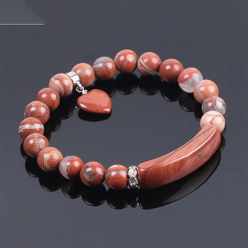 Braccialetto di perline curative con cuore d'amore in quarzo naturale Buddha Stones - Image 32