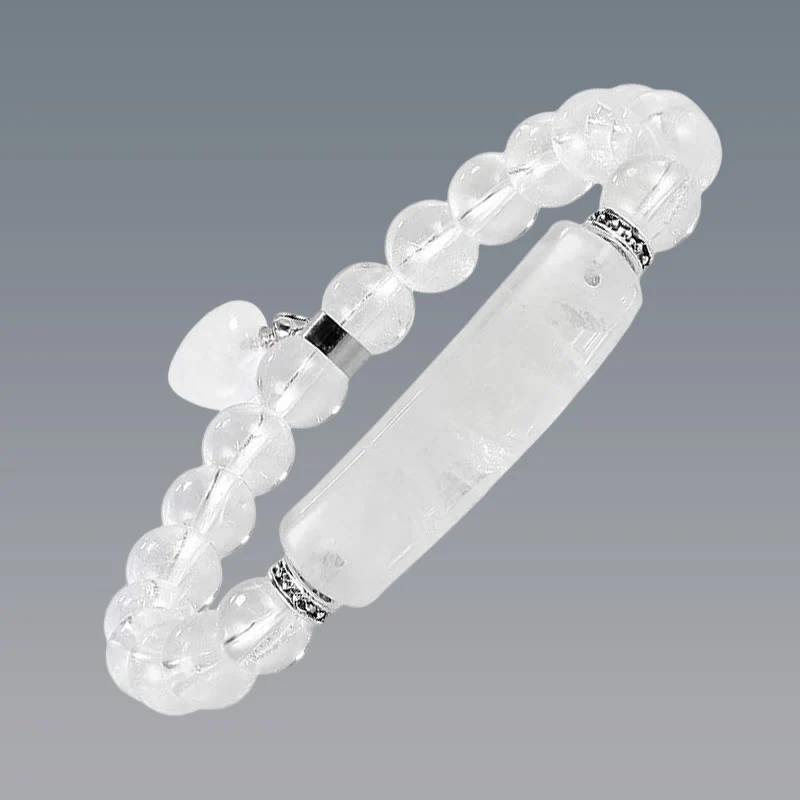 Braccialetto di perline curative con cuore d'amore in quarzo naturale Buddha Stones - Image 34