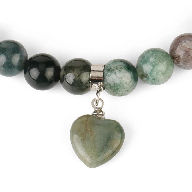 Braccialetto di perline curative con cuore d'amore in quarzo naturale Buddha Stones - Image 8