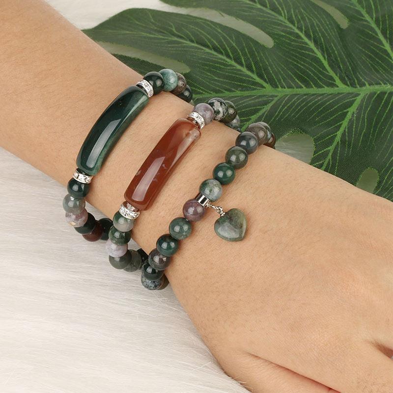 Braccialetto di perline curative con cuore d'amore in quarzo naturale Buddha Stones - Image 9
