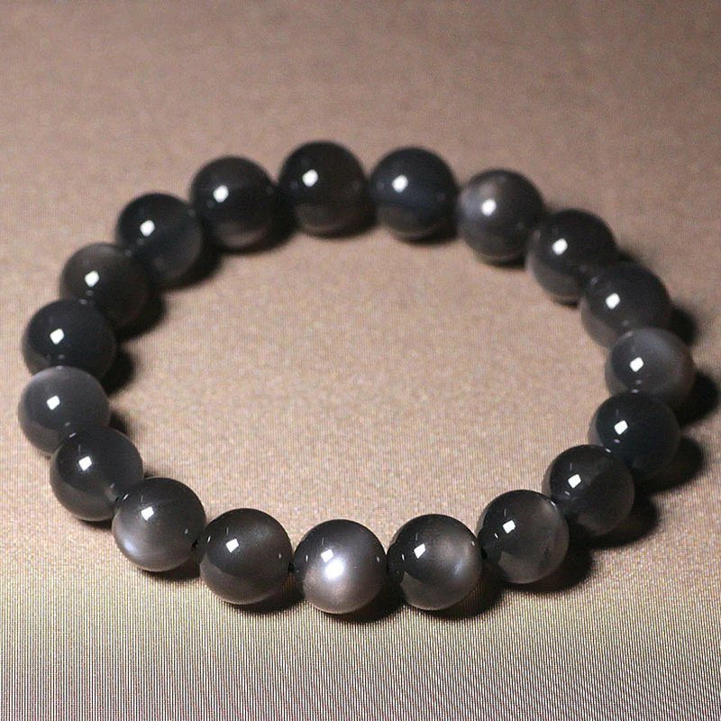 Braccialetto di perline di amore positivo in pietra di luna naturale