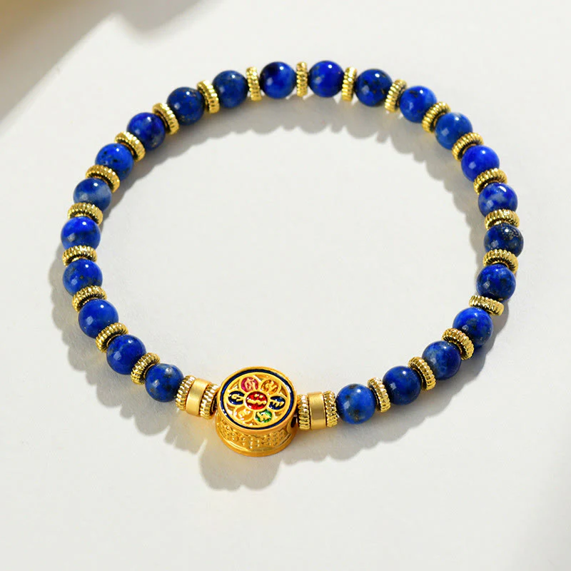 Bracciale equilibrio Buddha Stones, lazurite naturale, lapislazzuli Om Mani Padme Hum - Image 10