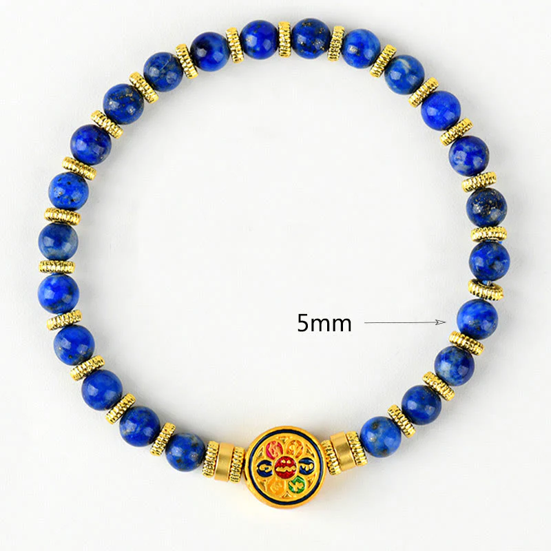 Bracciale equilibrio Buddha Stones, lazurite naturale, lapislazzuli Om Mani Padme Hum - Image 8