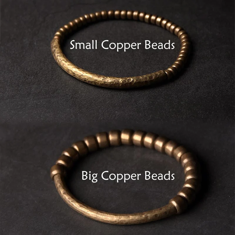 Braccialetto di perline di ottone e rame con design semplice Buddha Stones, fortuna e ricchezza - Image 15