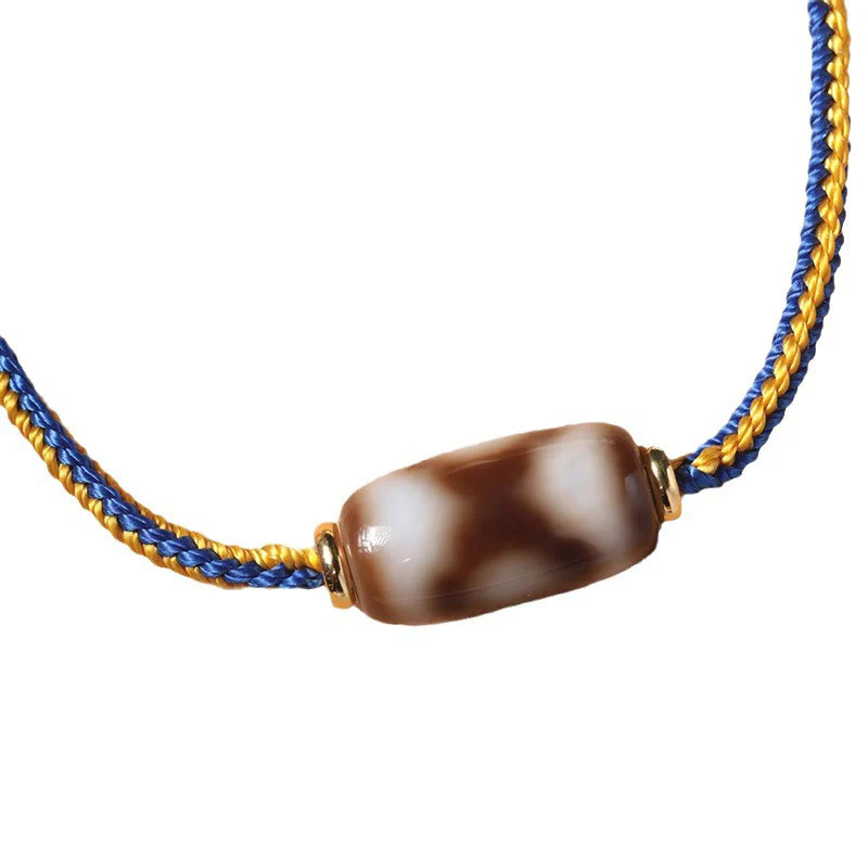 Braccialetto di perline Dzi tibetano a tre occhi Buddha Stones Luck Happiness - Image 8