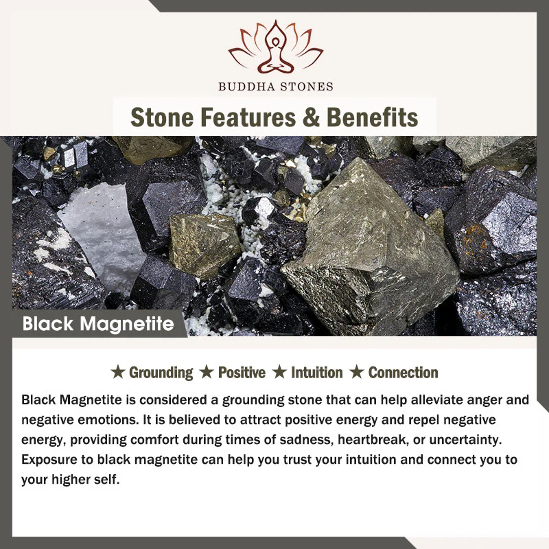 Braccialetto di protezione a doppio giro in acciaio al titanio con magnetite nera, occhio di tigre colorato e pietra smerigliata Buddha Stones - Image 11