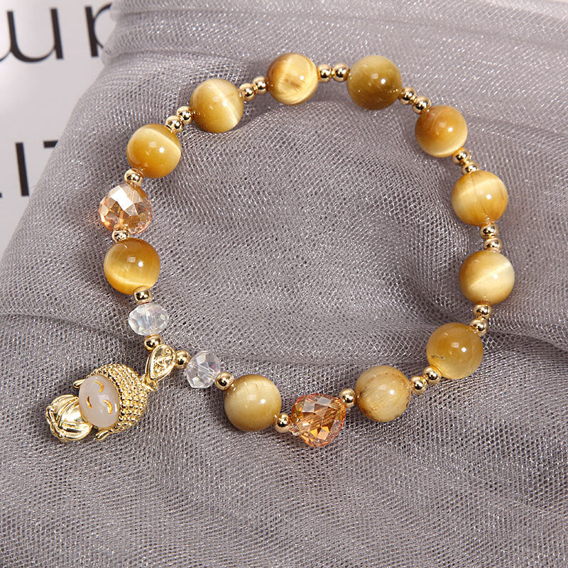 Braccialetto di protezione Buddha con occhio di tigre giallo e Buddha Stones - Image 4