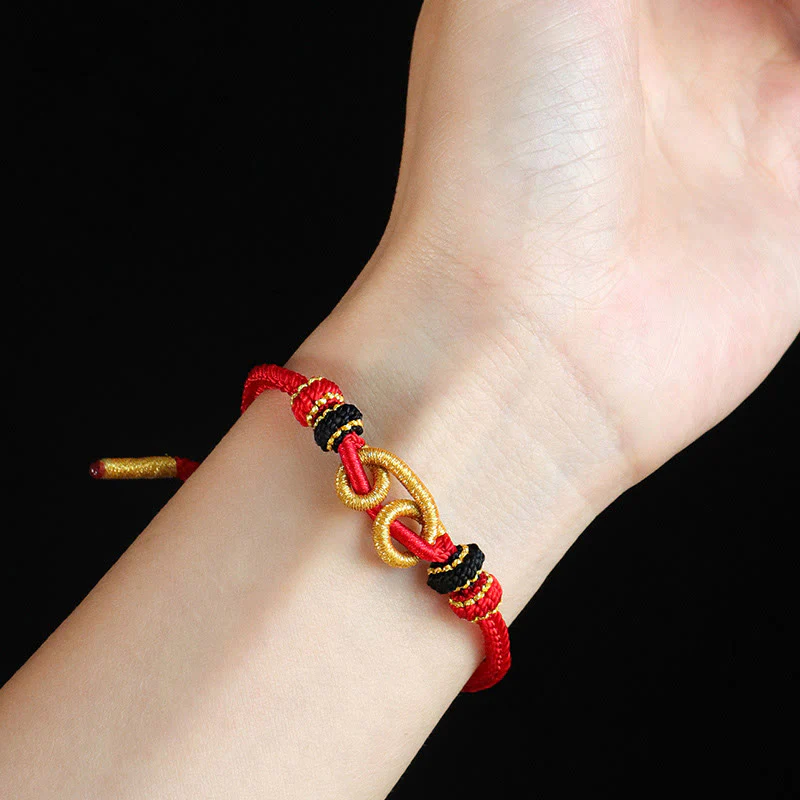 Braccialetto di protezione con corda intrecciata a forma di lingotto fatto a mano con Buddha Stones - Image 5