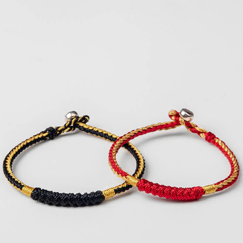 Braccialetto di protezione con corda portafortuna intrecciata fatta a mano in Buddha Stones tibetane - Image 10