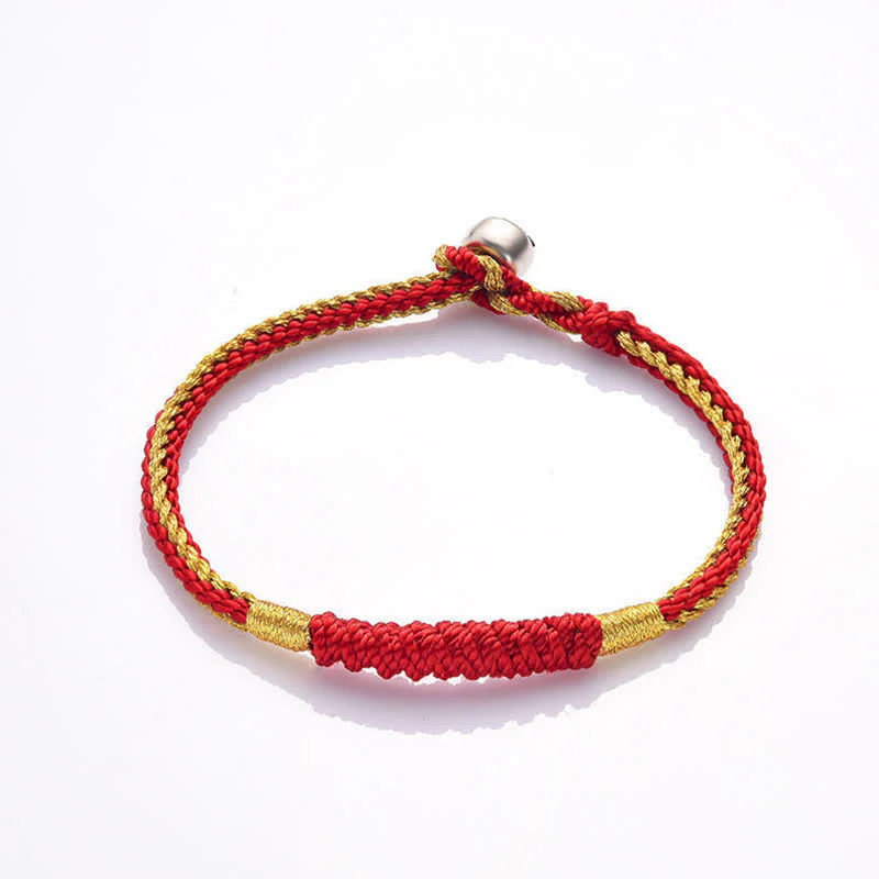 Braccialetto di protezione con corda portafortuna intrecciata fatta a mano in Buddha Stones tibetane - Image 5