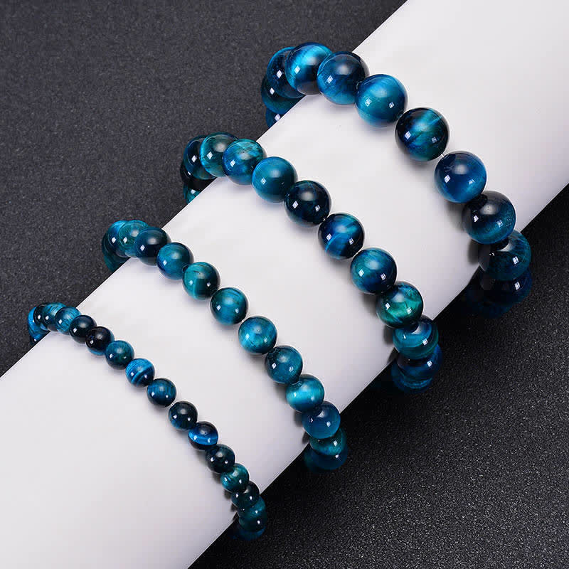 Braccialetto di protezione con occhio di tigre blu Buddha Stones - Image 10