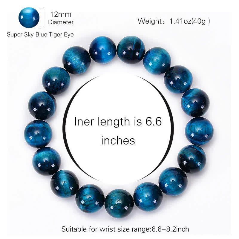 Braccialetto di protezione con occhio di tigre blu Buddha Stones - Image 11