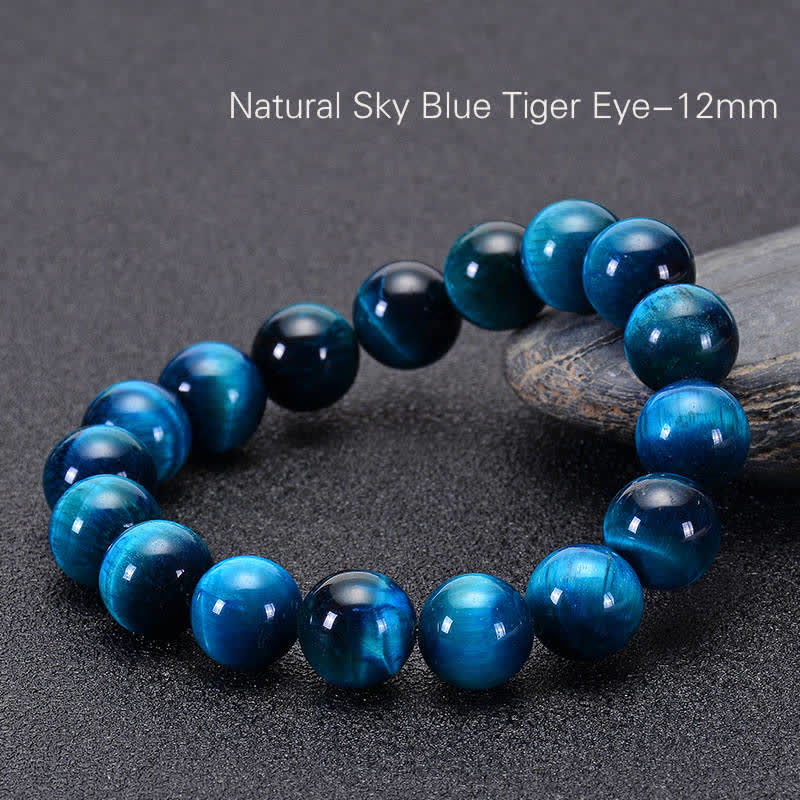 Braccialetto di protezione con occhio di tigre blu Buddha Stones - Image 6