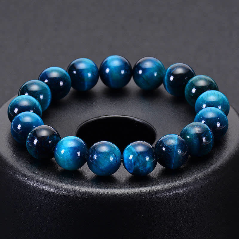 Braccialetto di protezione con occhio di tigre blu Buddha Stones - Image 8