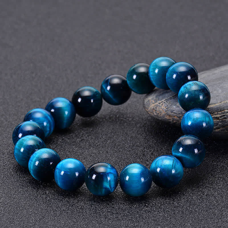 Braccialetto di protezione con occhio di tigre blu Buddha Stones - Image 9