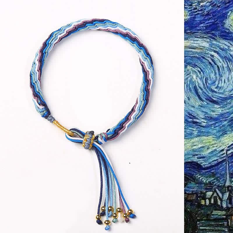 Braccialetto di protezione con treccia e nodo della fortuna della reincarnazione - Image 3