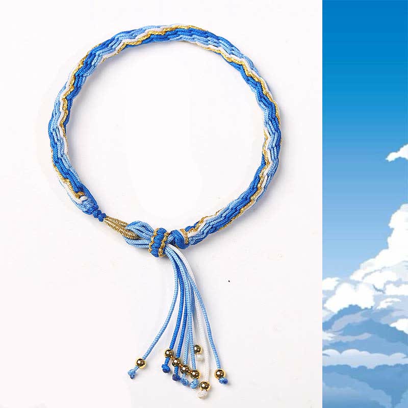 Braccialetto di protezione con treccia e nodo della fortuna della reincarnazione - Image 9