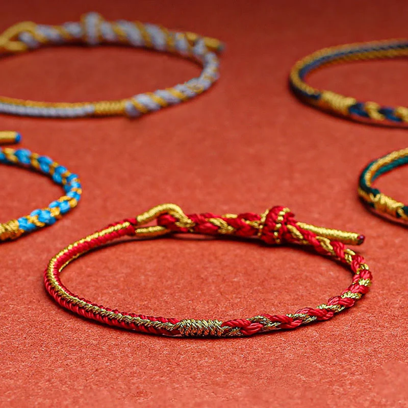 Braccialetto di protezione con treccia in corda, fatto a mano con Buddha Stones , zodiaco cinese, coniglio, gallo, topo, cavallo, drago - Image 8