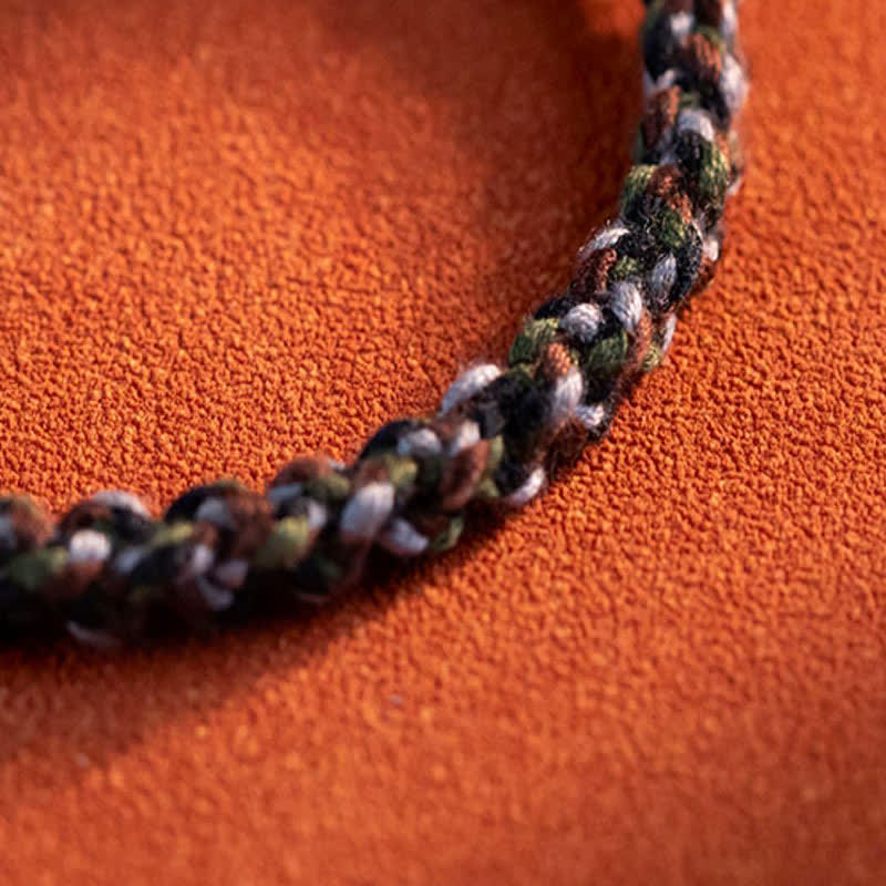 Braccialetto di protezione dei desideri con peso in ambra tibetana fatto a mano in argento sterling 990 - Image 12