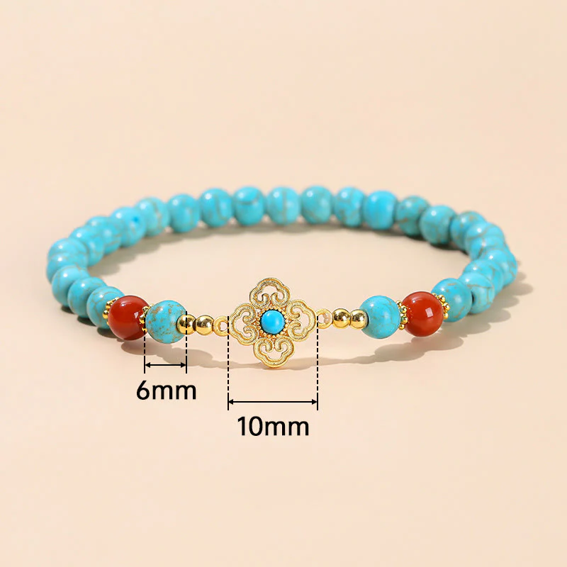 Braccialetto di protezione dell'equilibrio con perline turchesi Buddha Stones - Image 11