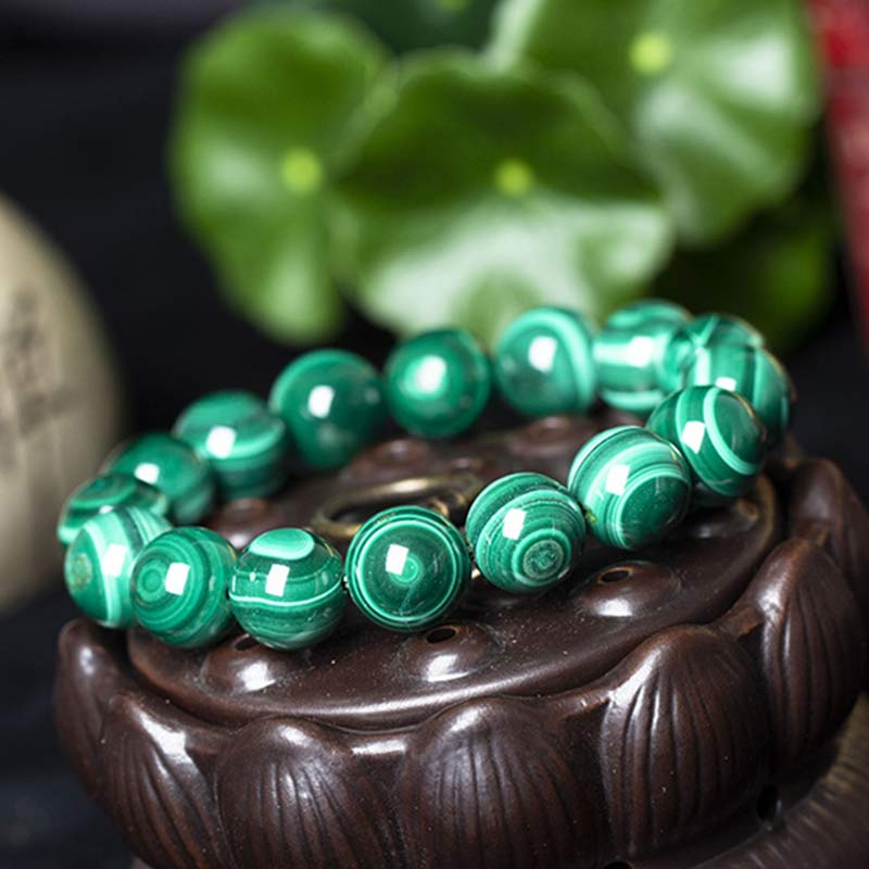 Braccialetto di protezione e calma in malachite naturale Buddha Stones - Image 10